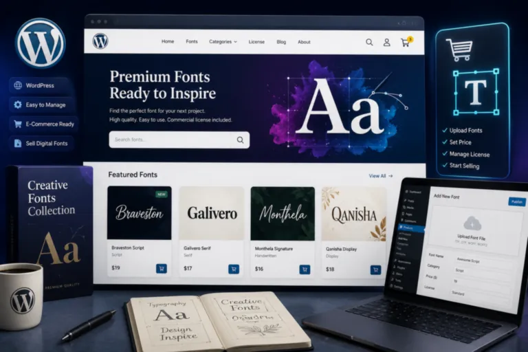 Membuat Website Jualan Font