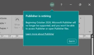 Akhir dari MS Publisher